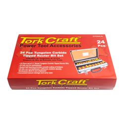 Router Bit Set 24pc Aluminium Case 1/4 Shank